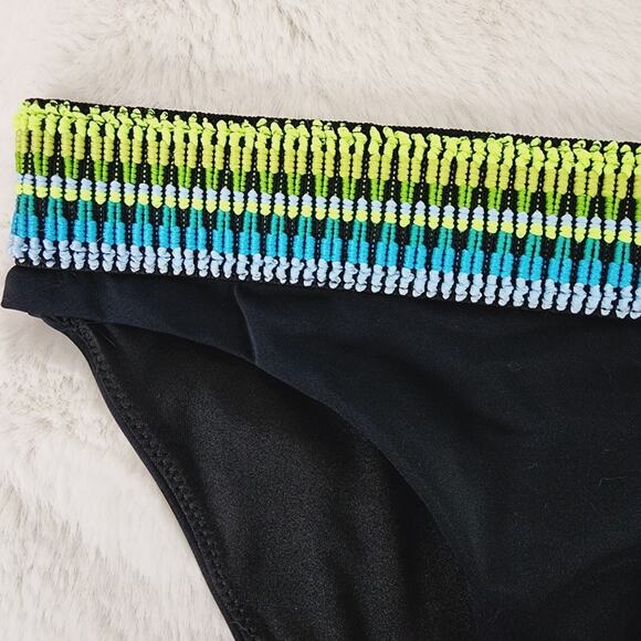 NWT Peixoto Zoni Asymmetric Contrast Trim Bikini Bottom - Picture 8 of 9